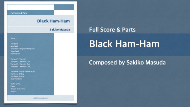 Black Ham-Ham【 Big Band Chart】