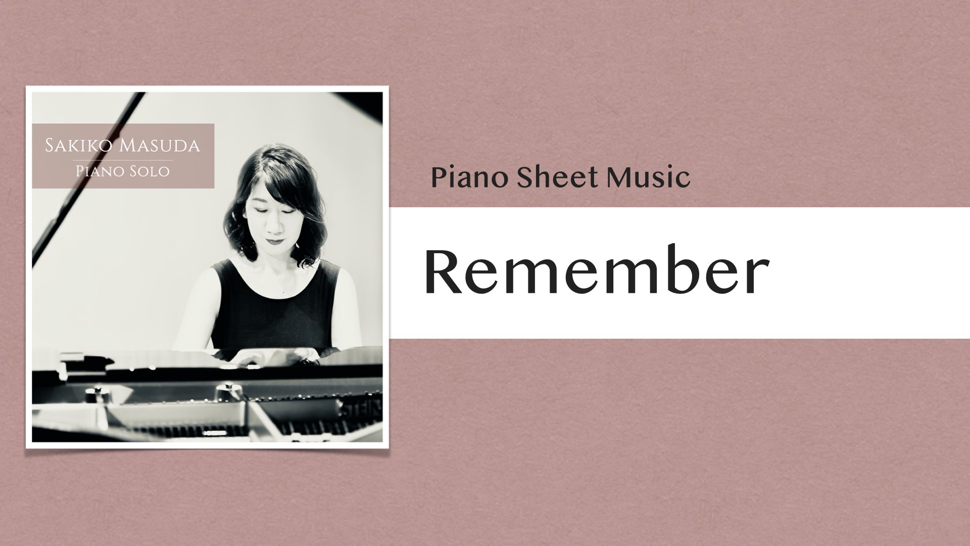 Remember【Piano Sheet Music】
