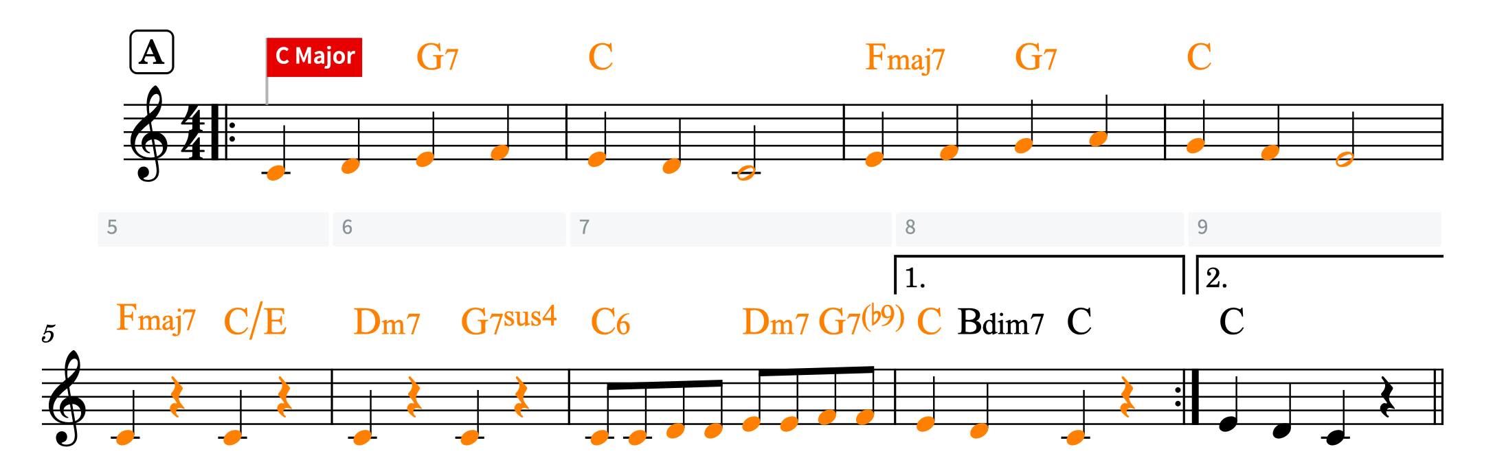リードシートを作ってみよう No.2-6 【Dorico：移調】 - Jazz Composer